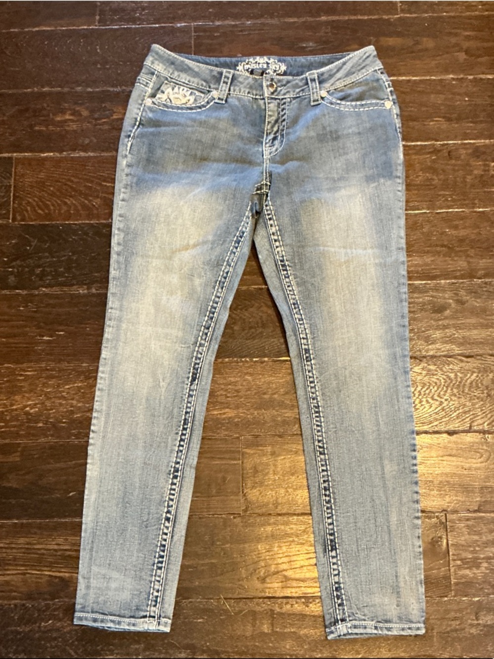 Light Blue Women's Skinny Jeans - Paisley Sky by Target Size 12